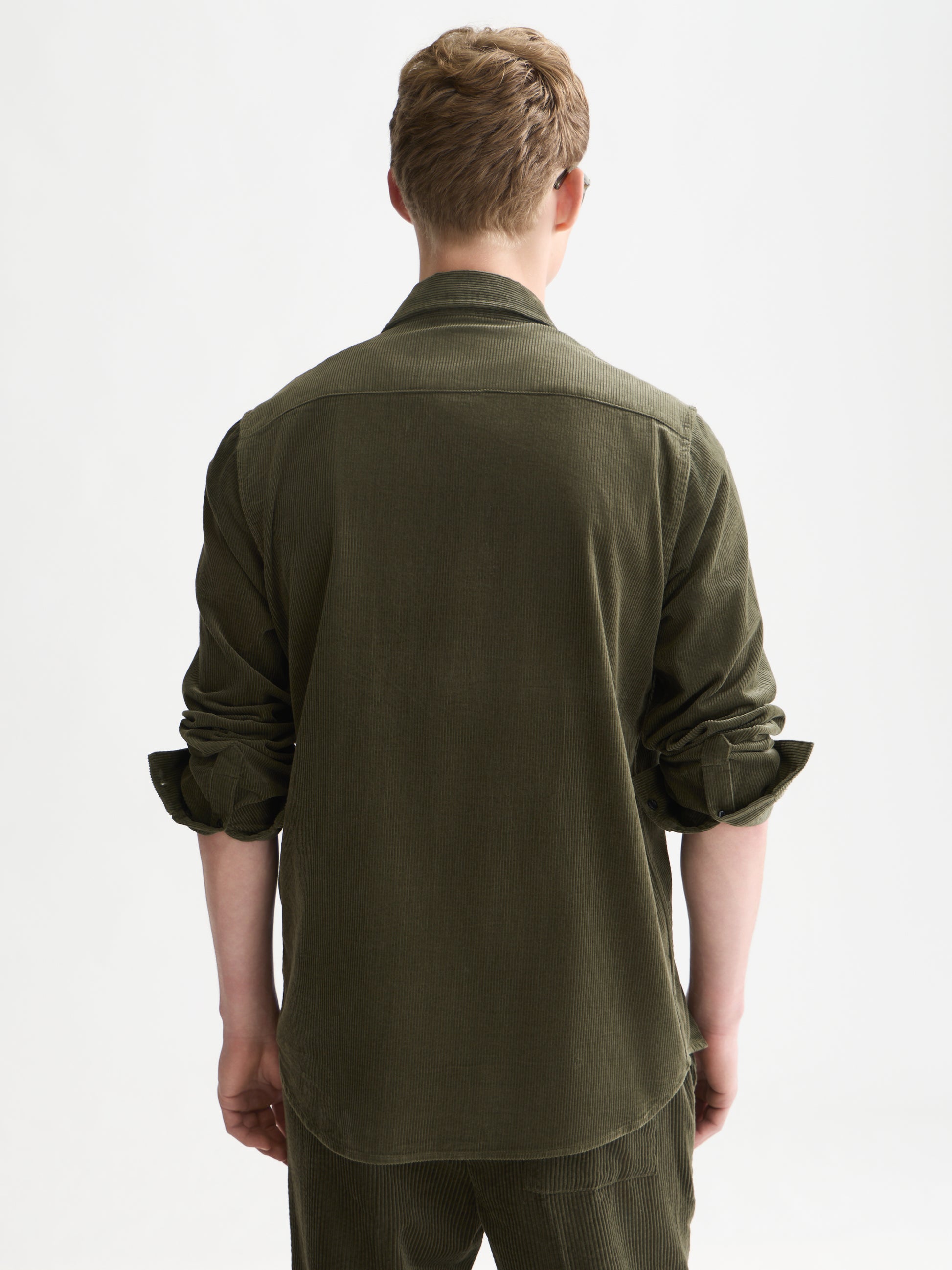 White Smoke חולצה מכופתרת קורדרוי לגברים Corduroy SCOTCH & SODA
