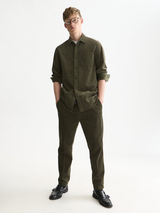 White Smoke חולצה מכופתרת קורדרוי לגברים Corduroy SCOTCH & SODA