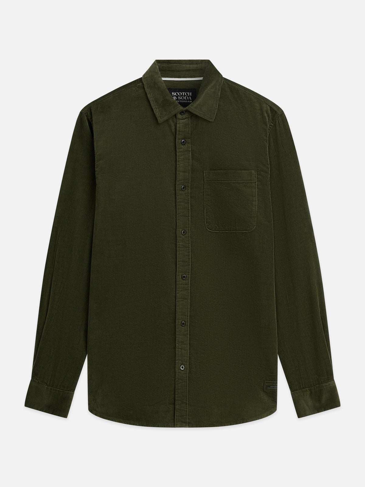 Black חולצה מכופתרת קורדרוי לגברים Corduroy SCOTCH & SODA