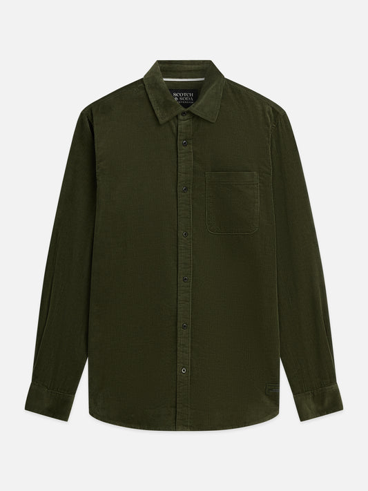 Black חולצה מכופתרת קורדרוי לגברים Corduroy SCOTCH & SODA