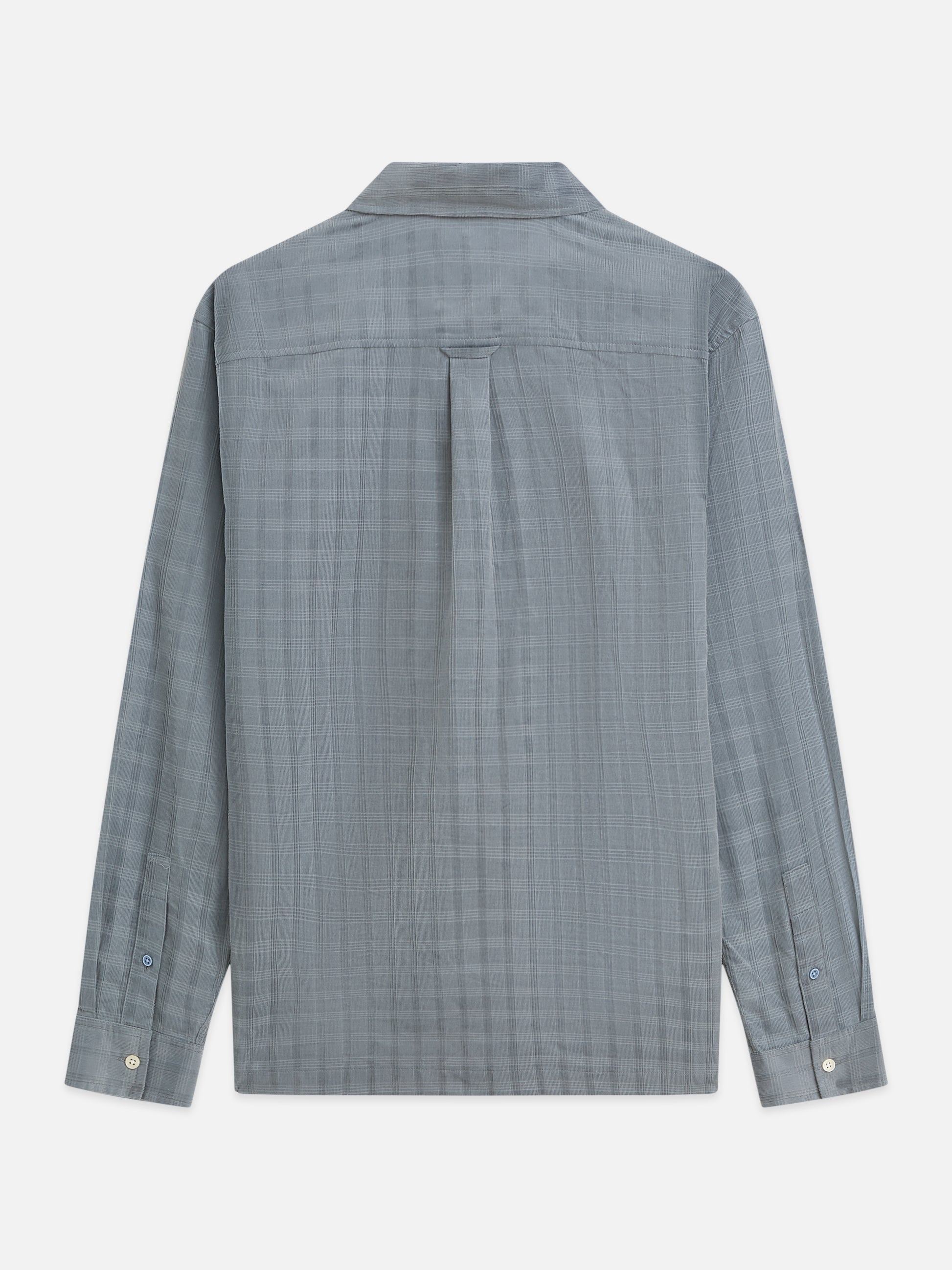 Light Slate Gray חולצה מכופתרת משובצת לגברים Corduroy Checked SCOTCH & SODA