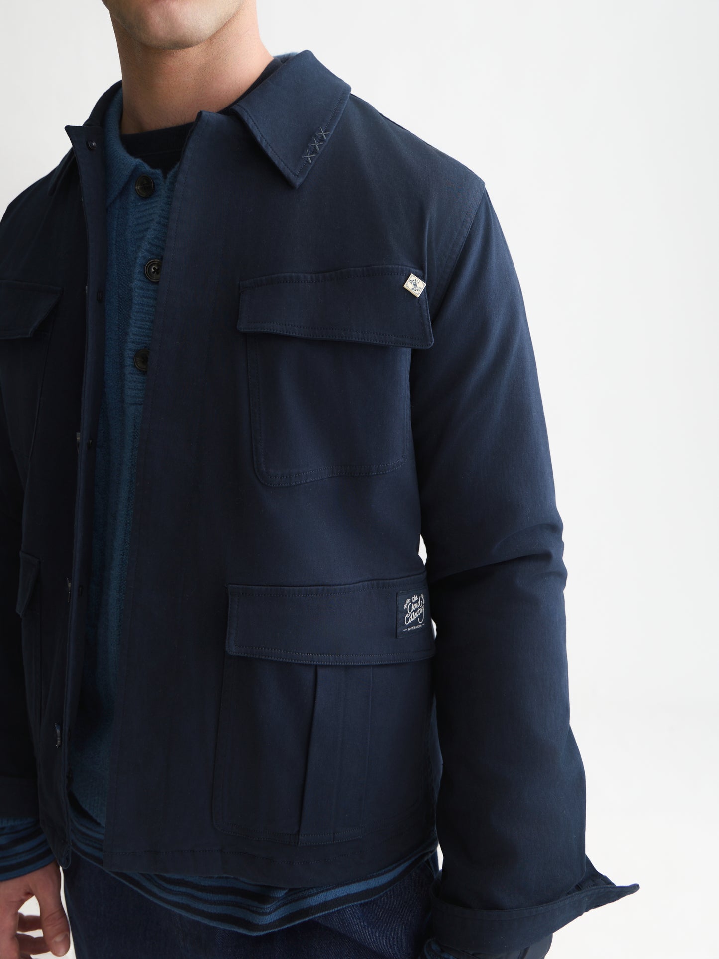 Black ג'קט מרופד לגברים Utility Wool Lined SCOTCH & SODA