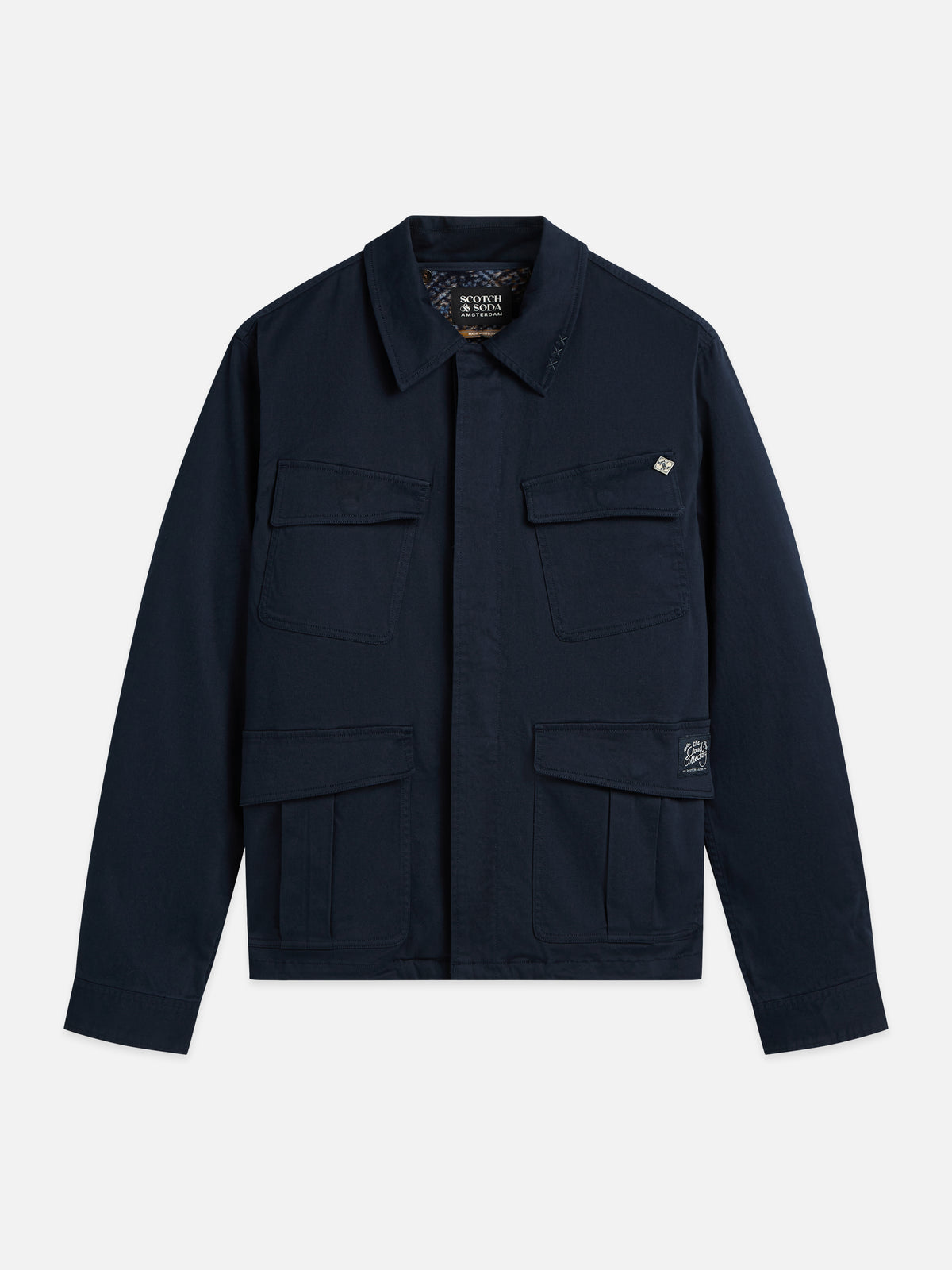 Black ג'קט מרופד לגברים Utility Wool Lined SCOTCH & SODA