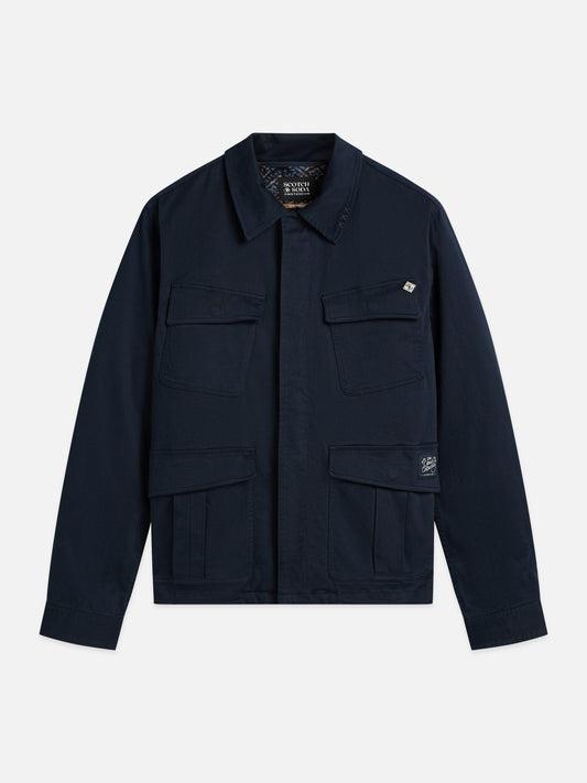Black ג'קט מרופד לגברים Utility Wool Lined SCOTCH & SODA