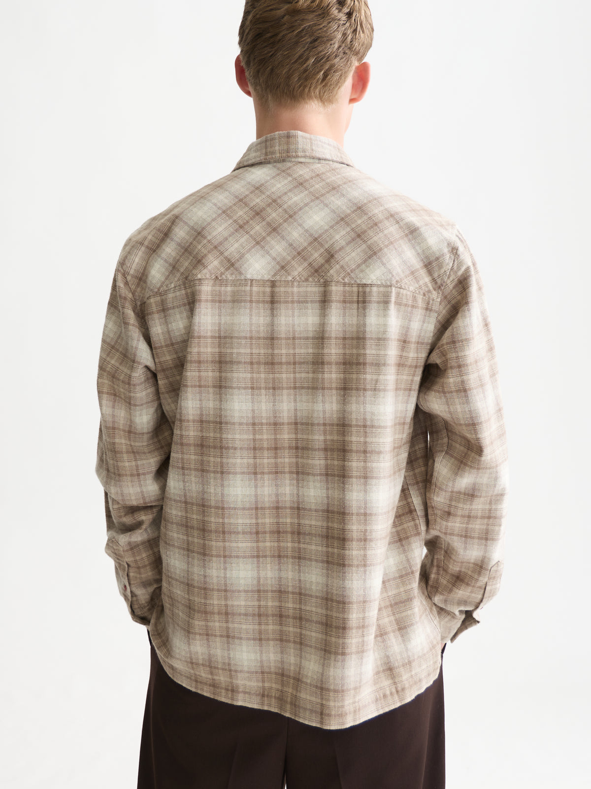 White Smoke חולצה מכופתרת פלנל לגברים Flannel Checked SCOTCH & SODA