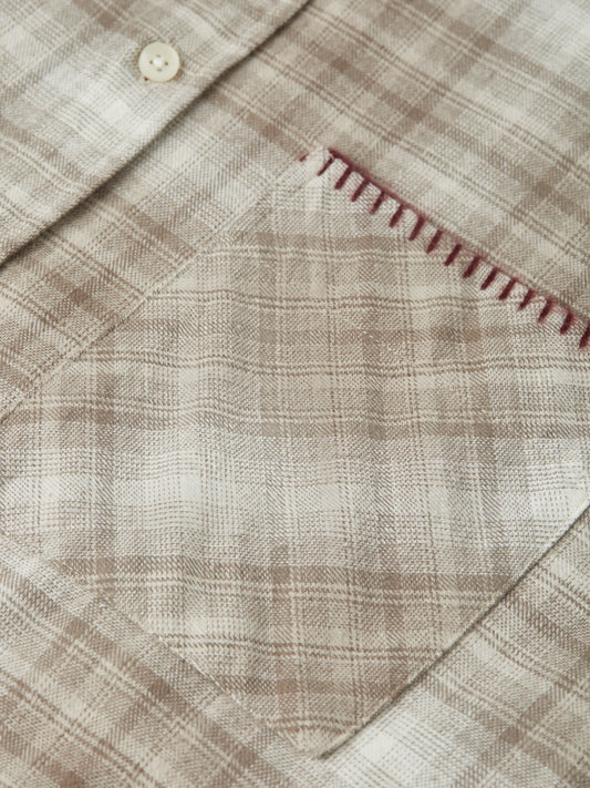 Dark Gray חולצה מכופתרת פלנל לגברים Flannel Checked SCOTCH & SODA