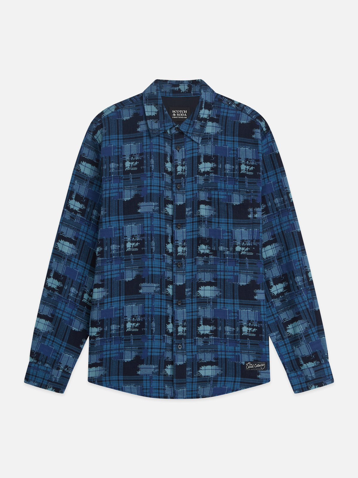 Dark Slate Gray חולצה מכופתרת ז'קארד לגברים Jacquard Relaxed SCOTCH & SODA