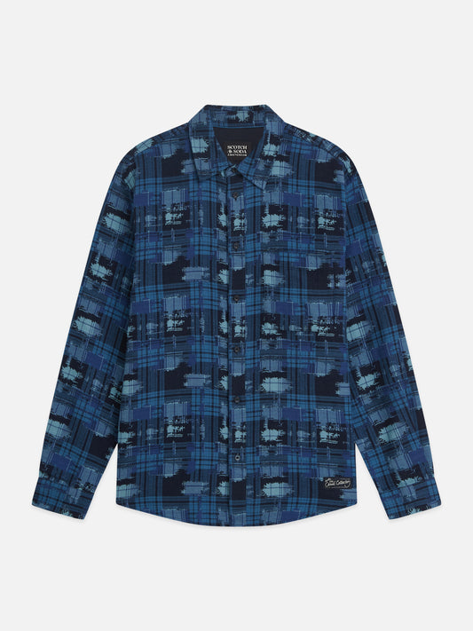 Dark Slate Gray חולצה מכופתרת ז'קארד לגברים Jacquard Relaxed SCOTCH & SODA