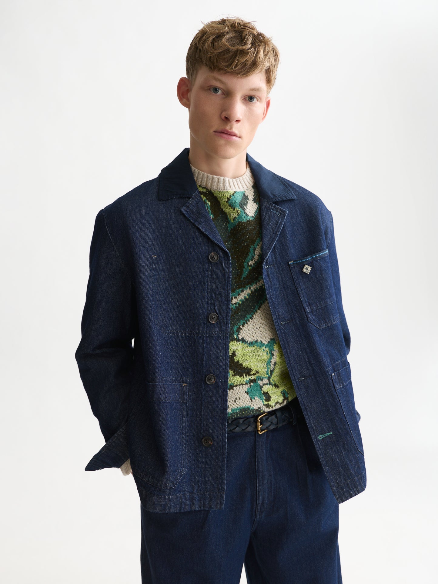 White Smoke ג'קט דנים לגברים Denim Workwear SCOTCH & SODA