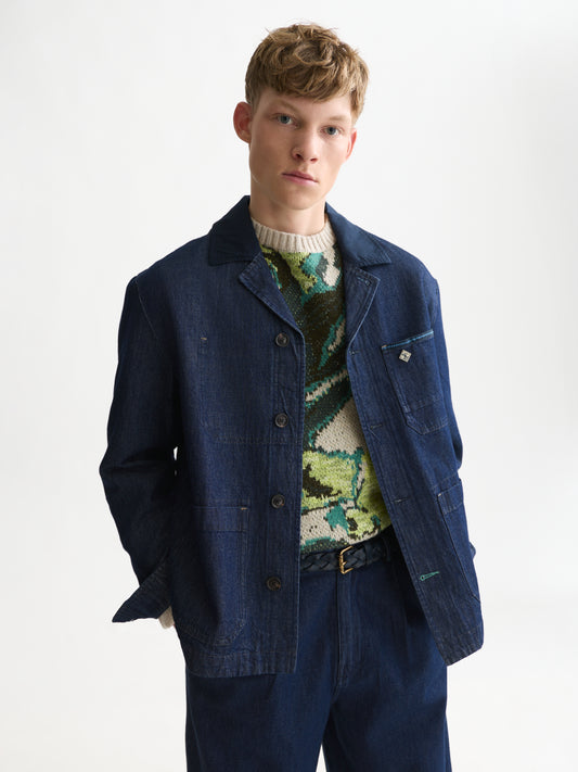 White Smoke ג'קט דנים לגברים Denim Workwear SCOTCH & SODA