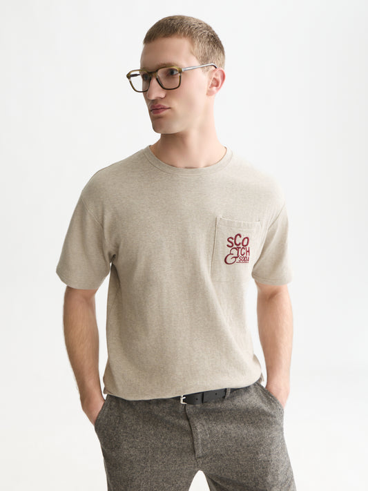 White Smoke טי שירט קצרה לגברים Bonded Artwork SCOTCH & SODA