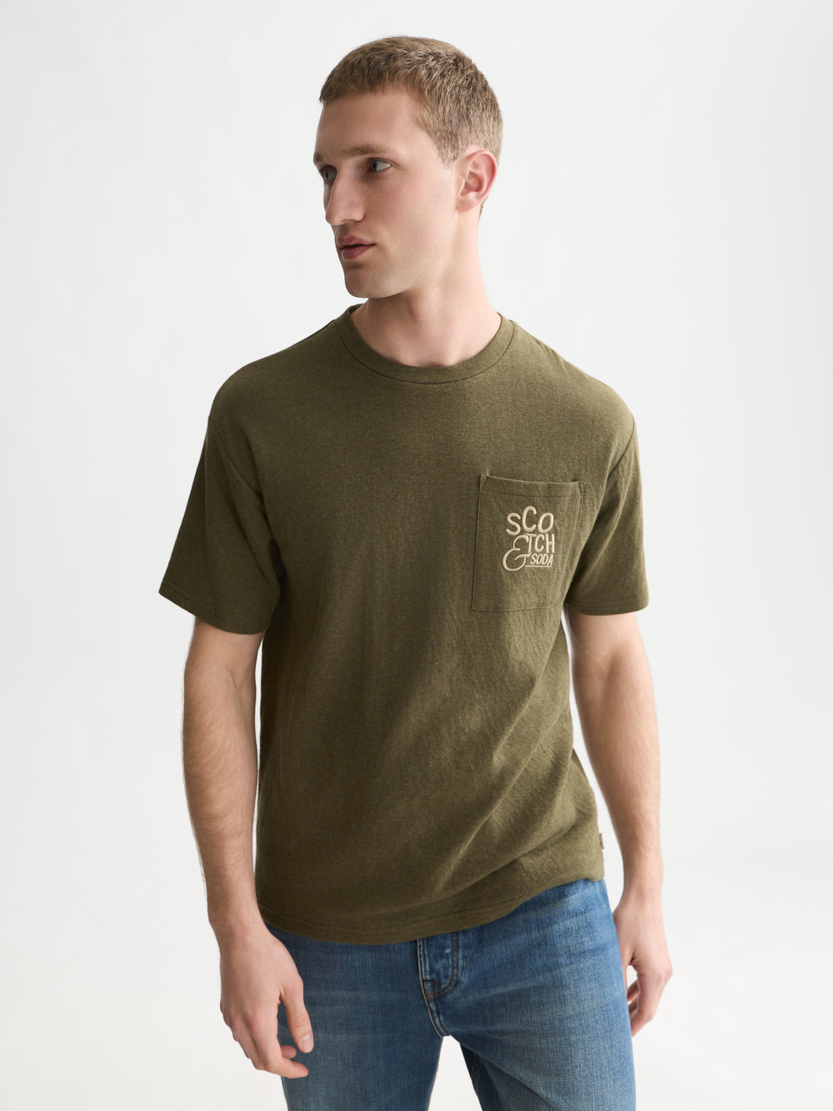 Lavender טי שירט קצרה לגברים Bonded Artwork SCOTCH & SODA