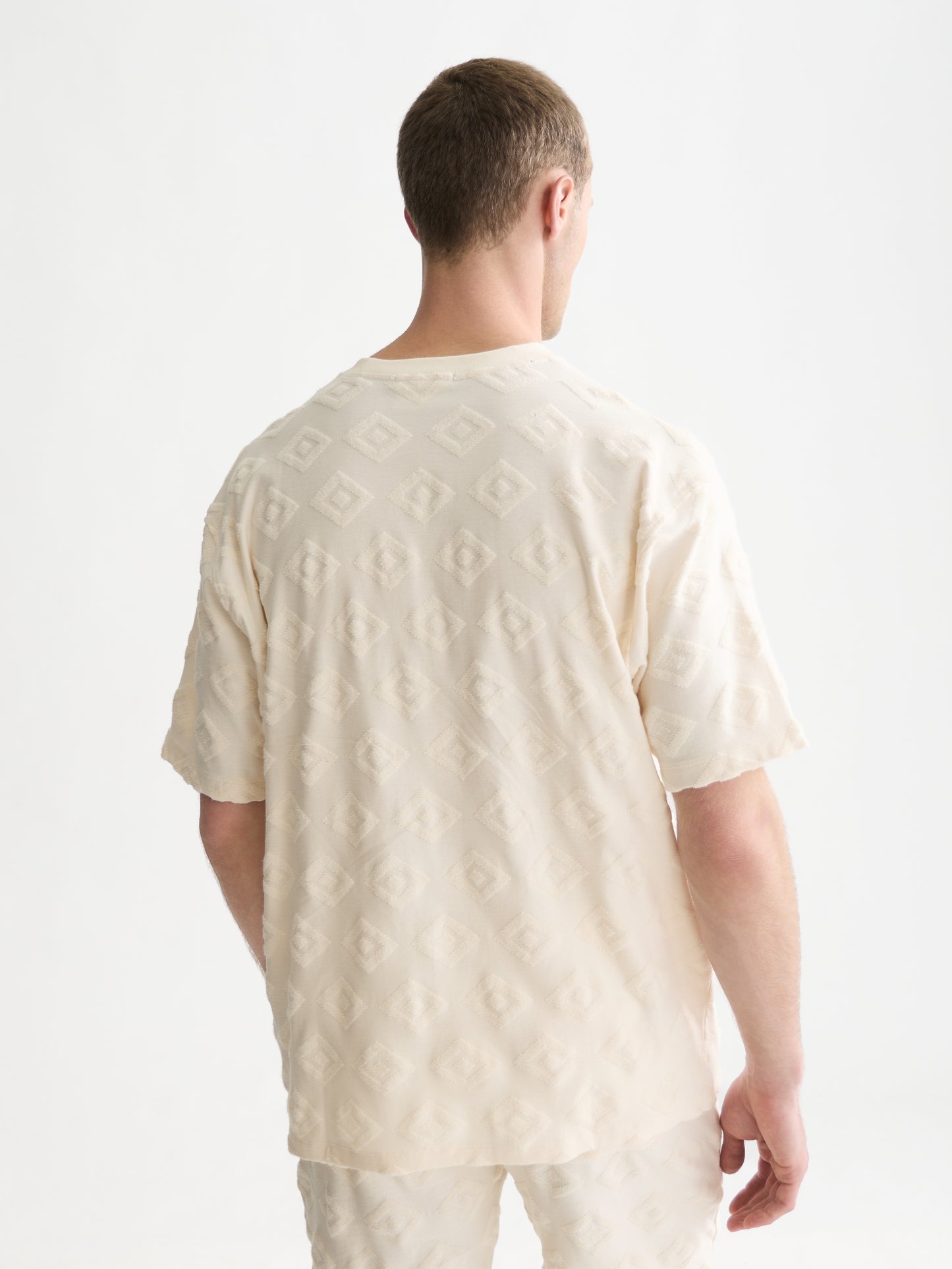 White Smoke טי שירט קצרה לגברים Jacquard SCOTCH & SODA