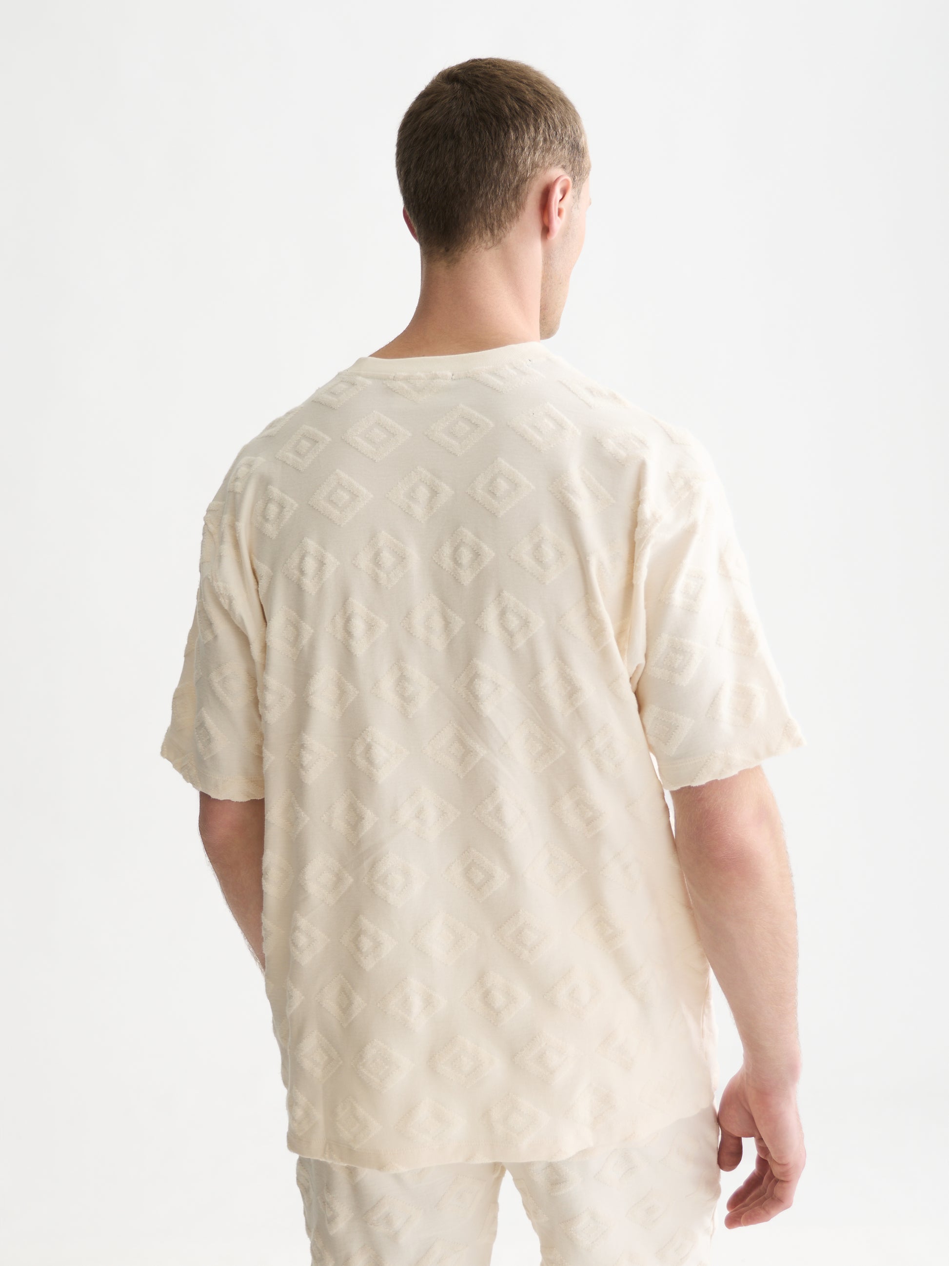 White Smoke טי שירט קצרה לגברים Jacquard SCOTCH & SODA