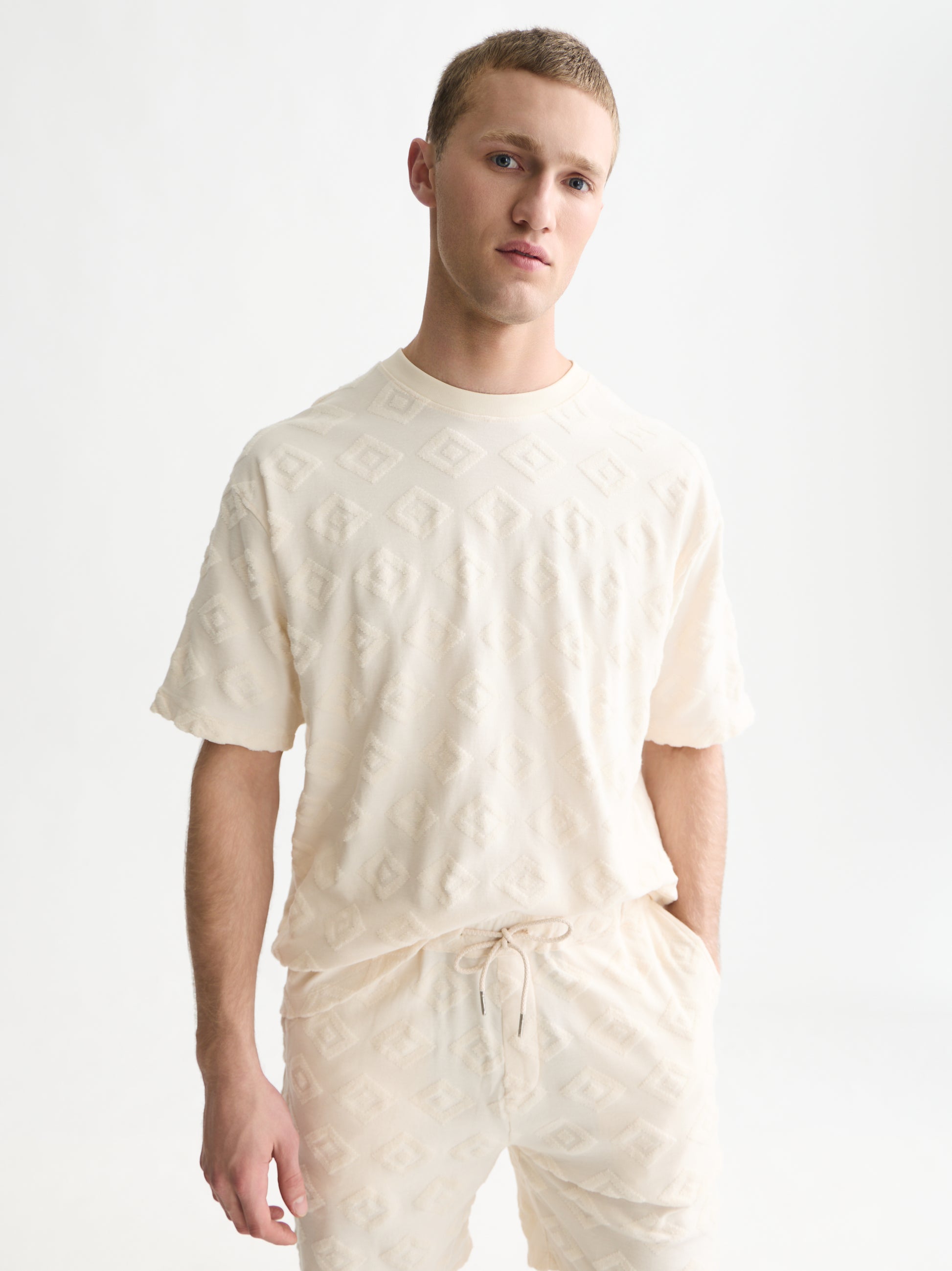 Seashell טי שירט קצרה לגברים Jacquard SCOTCH & SODA
