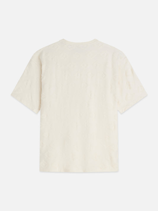 Antique White טי שירט קצרה לגברים Jacquard SCOTCH & SODA