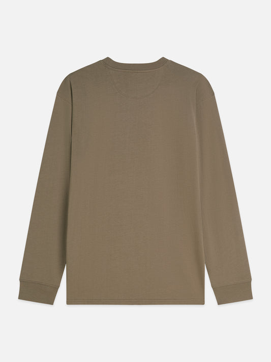Dim Gray טי שירט ארוכה לגברים Embroidered Logo SCOTCH & SODA