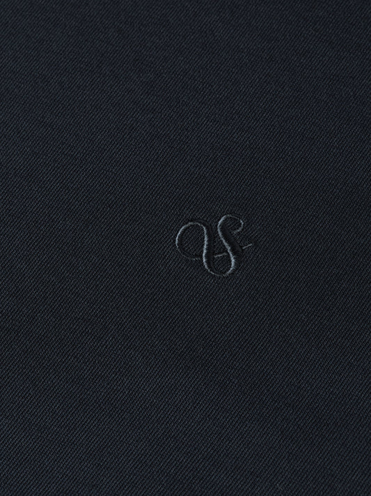 Black טי שירט ארוכה לגברים Embroidered Logo SCOTCH & SODA