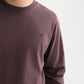 Dark Slate Gray טי שירט ארוכה לגברים Embroidered Logo SCOTCH & SODA