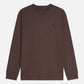 Dark Olive Green טי שירט ארוכה לגברים Embroidered Logo SCOTCH & SODA
