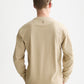 White Smoke טי שירט ארוכה לגברים 3 Crosses Garment-Dyed SCOTCH & SODA