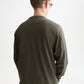 White Smoke טי שירט ארוכה לגברים 3 Crosses Garment-Dyed SCOTCH & SODA