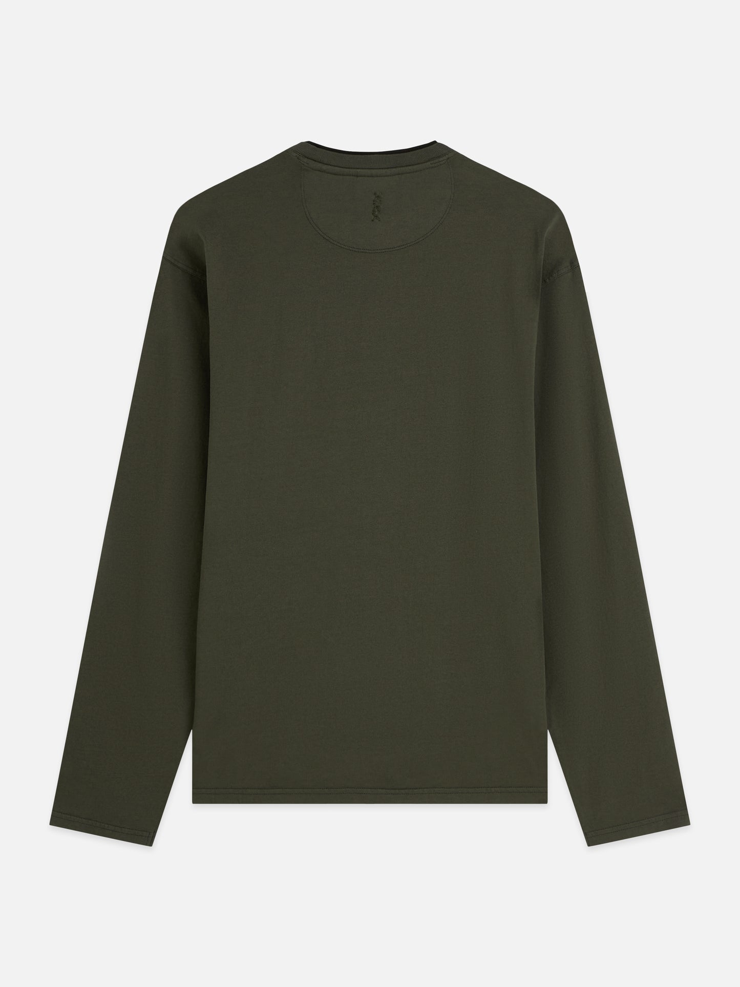 Dark Slate Gray טי שירט ארוכה לגברים 3 Crosses Garment-Dyed SCOTCH & SODA