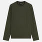 Dark Slate Gray טי שירט ארוכה לגברים 3 Crosses Garment-Dyed SCOTCH & SODA