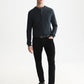 White Smoke טי שירט ארוכה לגברים Henley Slub SCOTCH & SODA