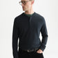 White Smoke טי שירט ארוכה לגברים Henley Slub SCOTCH & SODA