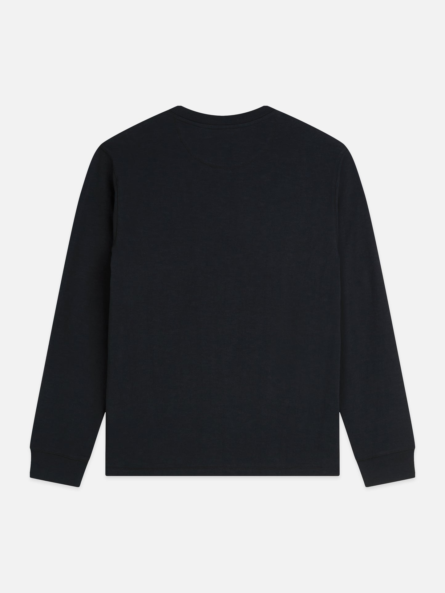 Black טי שירט ארוכה לגברים Henley Slub SCOTCH & SODA
