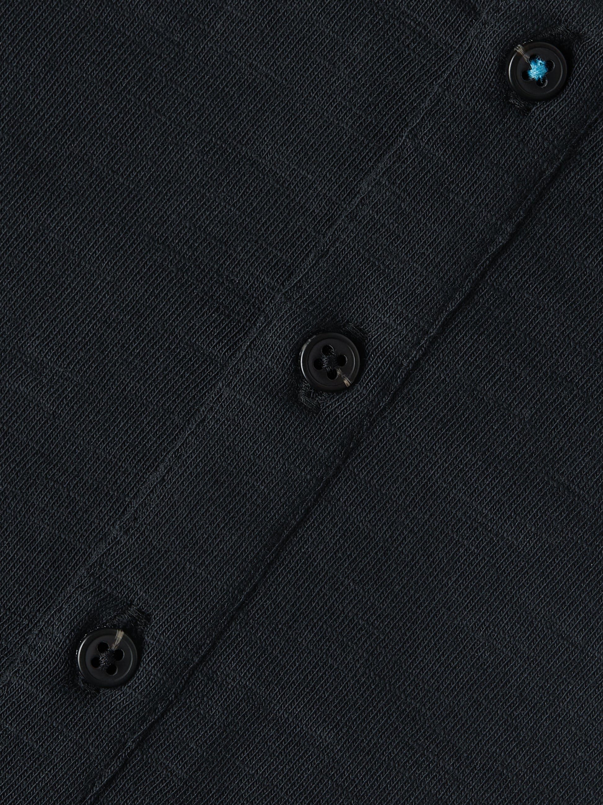 Black טי שירט ארוכה לגברים Henley Slub SCOTCH & SODA