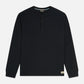 Black טי שירט ארוכה לגברים Henley Slub SCOTCH & SODA