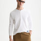 White Smoke טי שירט ארוכה לגברים Henley Slub SCOTCH & SODA