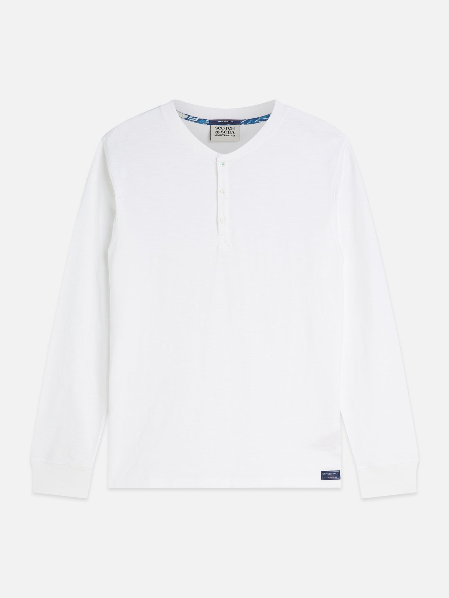 Lavender טי שירט ארוכה לגברים Henley Slub SCOTCH & SODA