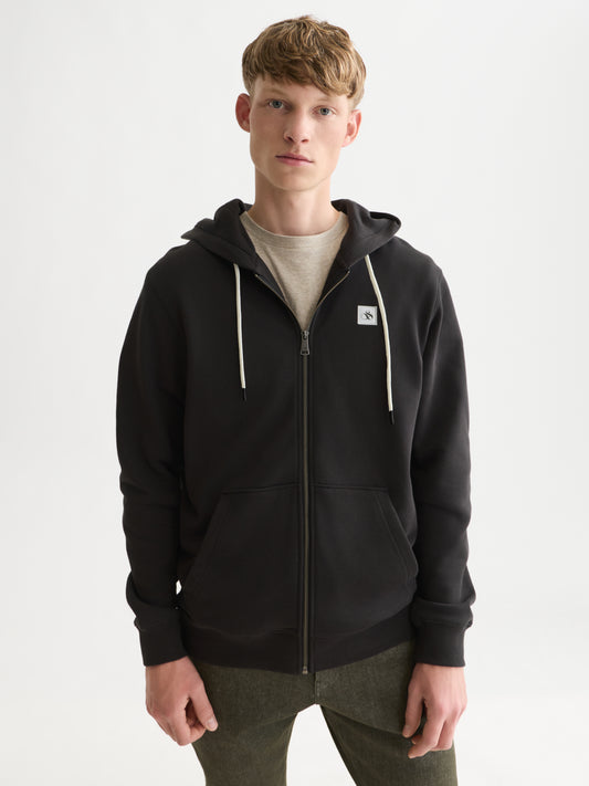 Black קפוצ'ון לגברים Logo Badge Zip-Through SCOTCH & SODA