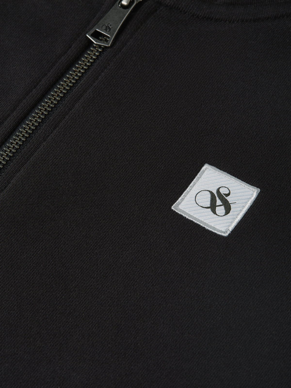 Black קפוצ'ון לגברים Logo Badge Zip-Through SCOTCH & SODA