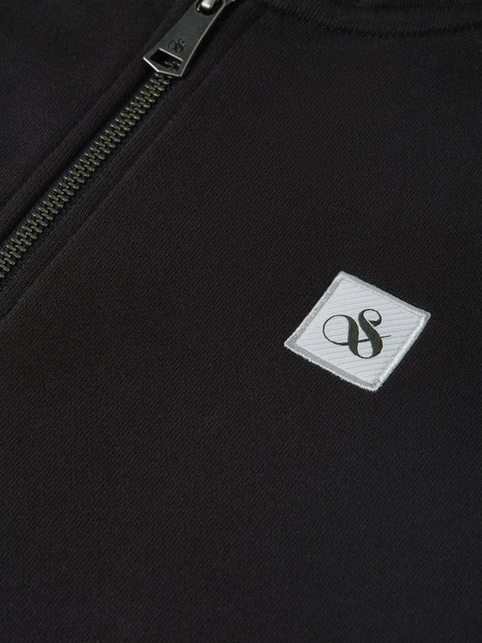 Black קפוצ'ון לגברים Logo Badge Zip-Through SCOTCH & SODA