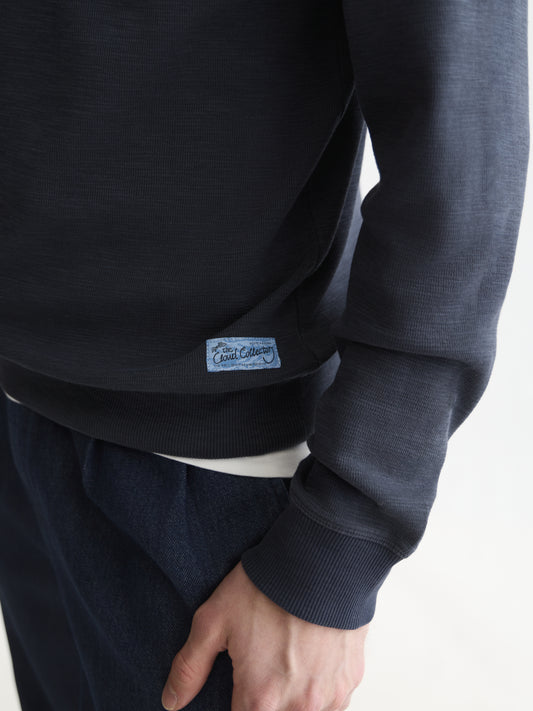 Black סווטשירט לגברים Garment-Dye SCOTCH & SODA