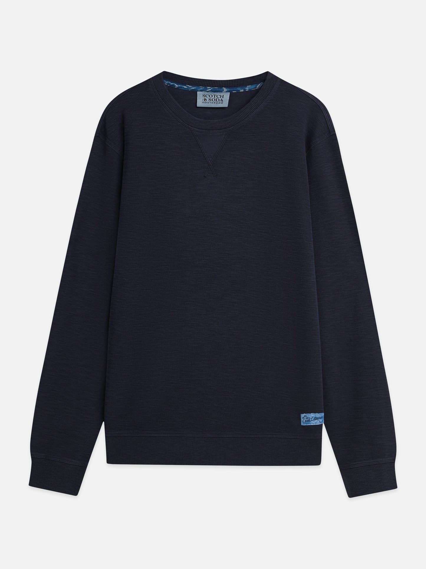 Black סווטשירט לגברים Garment-Dye SCOTCH & SODA