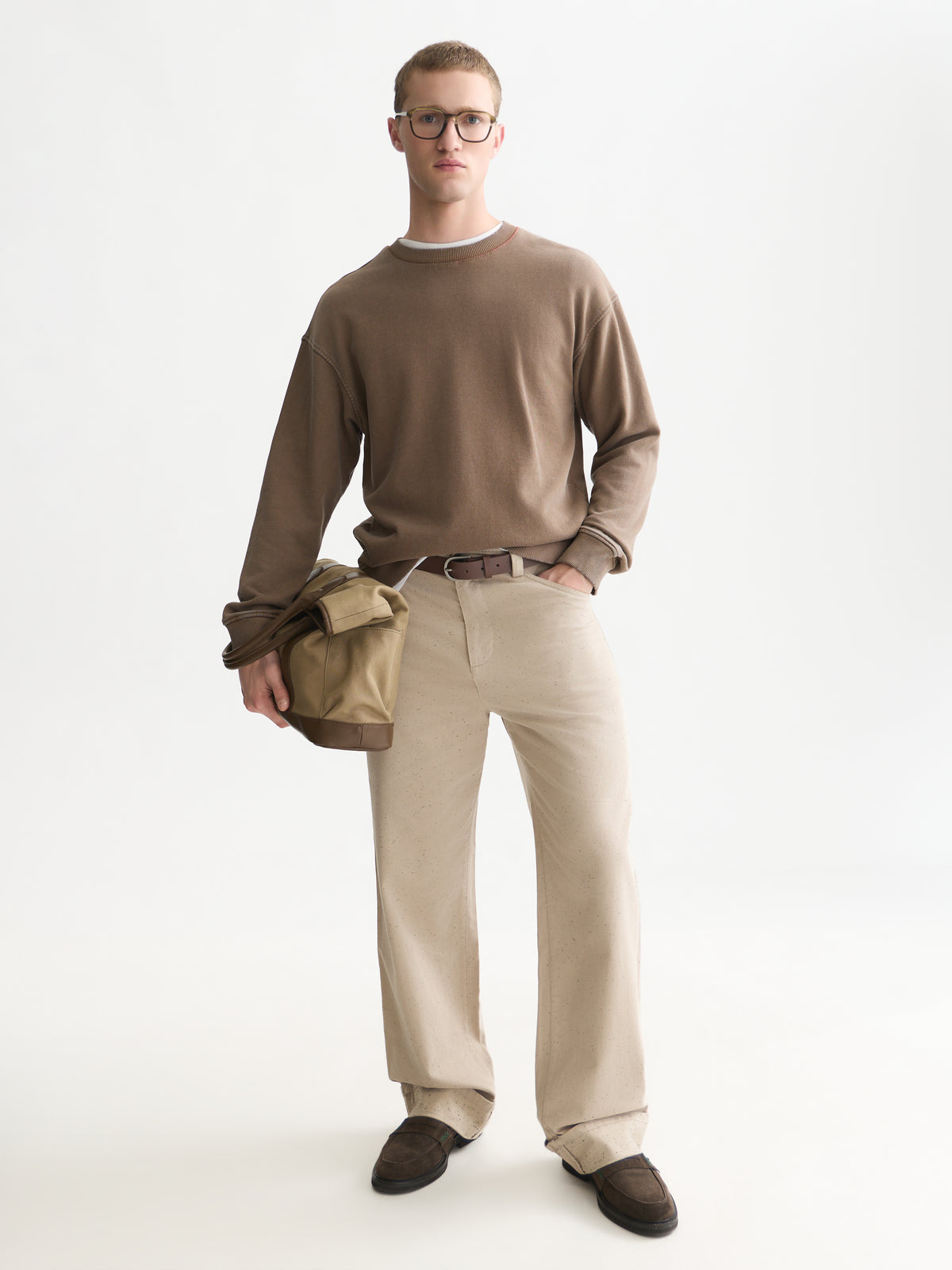 White Smoke סווטשירט לגברים Washed SCOTCH & SODA