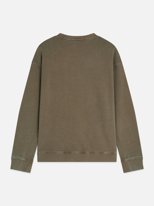Dark Olive Green סווטשירט לגברים Washed SCOTCH & SODA