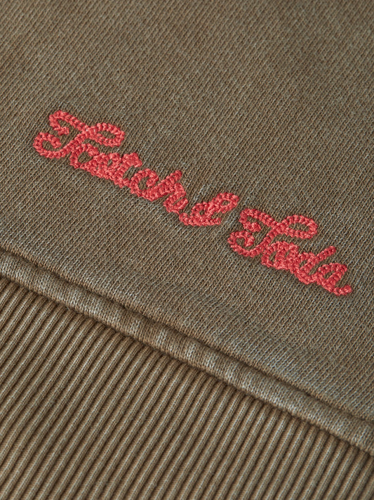 Dark Olive Green סווטשירט לגברים Washed SCOTCH & SODA