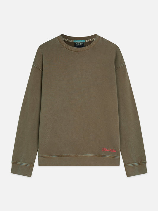 Dark Olive Green סווטשירט לגברים Washed SCOTCH & SODA