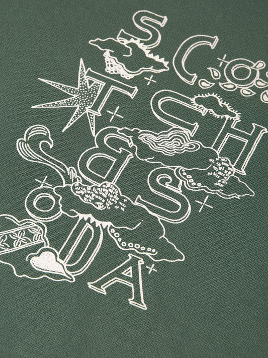 Dark Slate Gray סווטשירט לגברים Left Chest Artwork SCOTCH & SODA