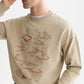 White Smoke סווטשירט לגברים Front Embroidered Artwork SCOTCH & SODA