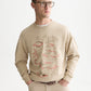 White Smoke סווטשירט לגברים Front Embroidered Artwork SCOTCH & SODA