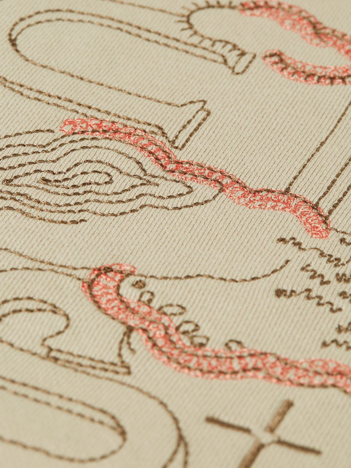 Tan סווטשירט לגברים Front Embroidered Artwork SCOTCH & SODA