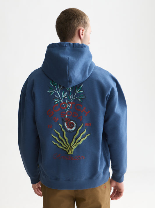 White Smoke קפוצ'ון לגברים Embroidered Zip-Through SCOTCH & SODA