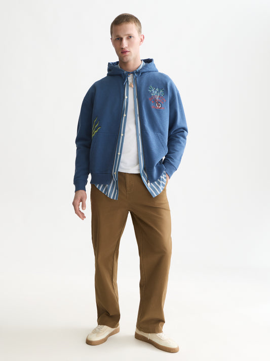 White Smoke קפוצ'ון לגברים Embroidered Zip-Through SCOTCH & SODA
